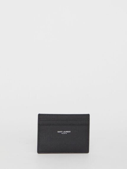 Saint Laurent Black leather cardholder