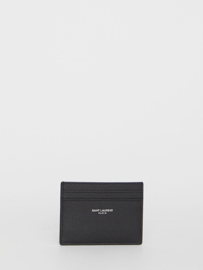 Saint Laurent Black leather cardholder
