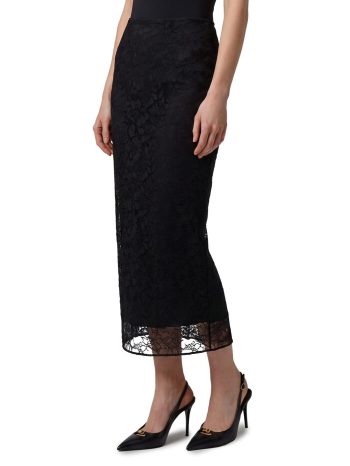 Dolce&gabbana Black lace midi skirT