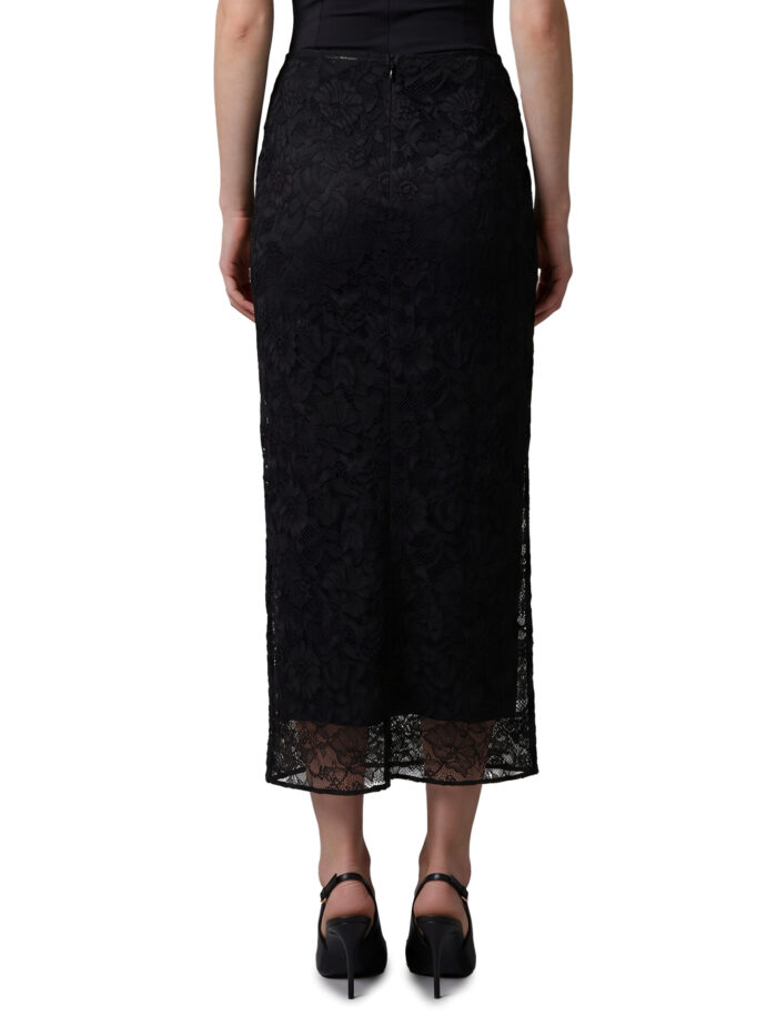 Dolce&gabbana Black lace midi skirT