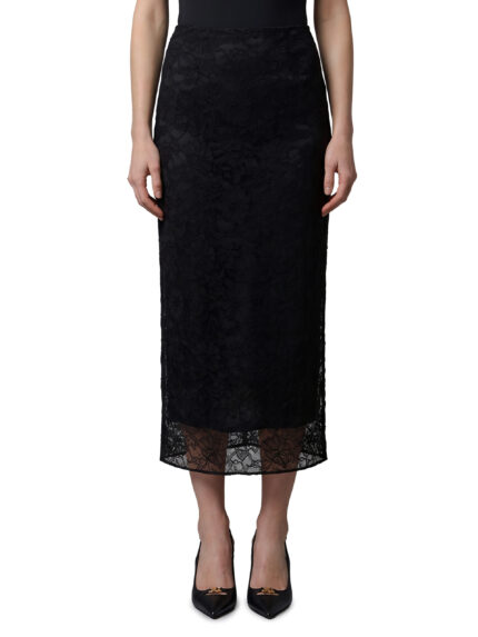 Dolce&gabbana Black lace midi skirT