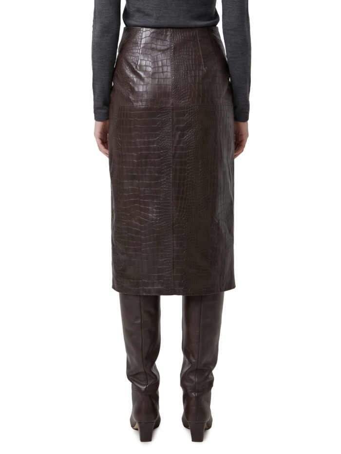 Federica Tosi Crocodile print midi skirt