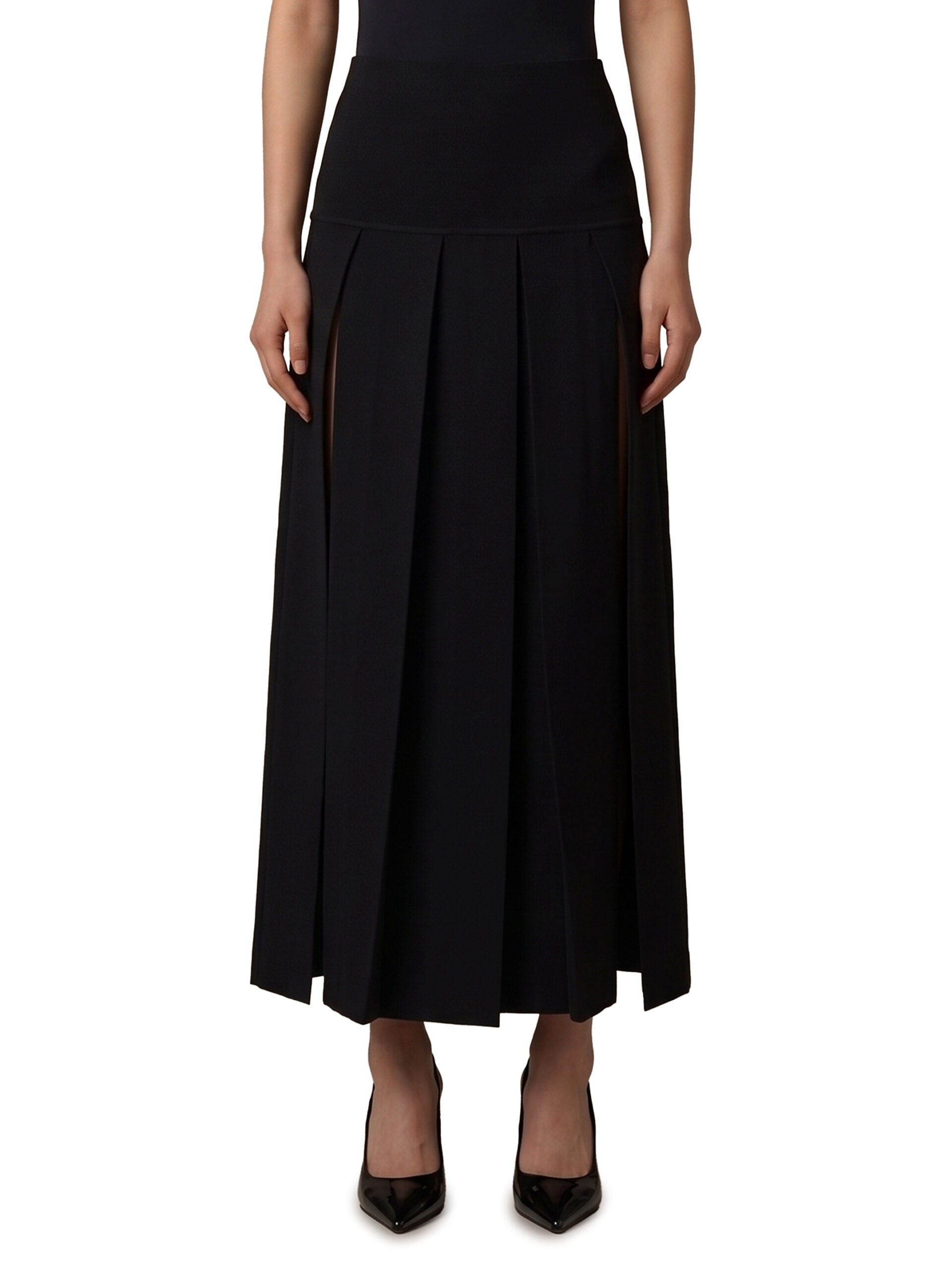 Alaia Pleated midi skirt