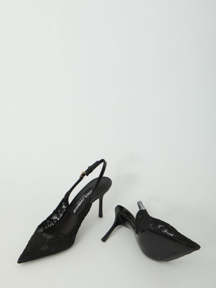 Dolce&gabbana Taormina lace slingback pumps