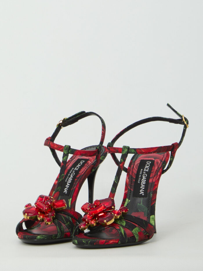 Dolce&gabbana Red Rose sandals
