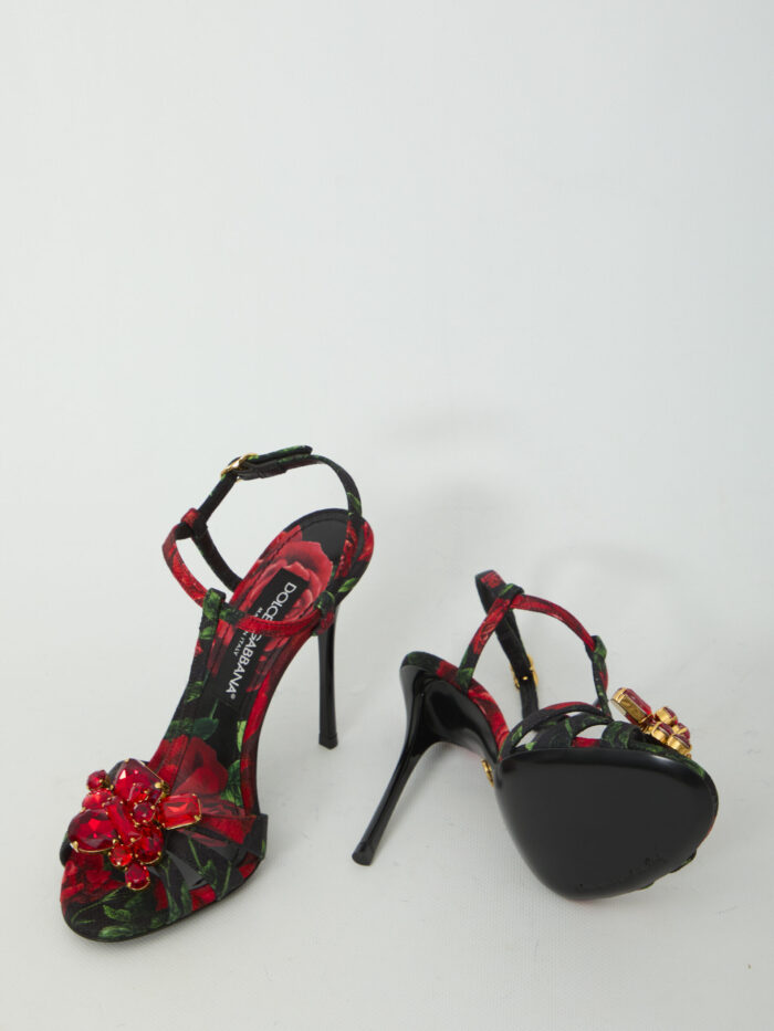 Dolce&gabbana Red Rose sandals