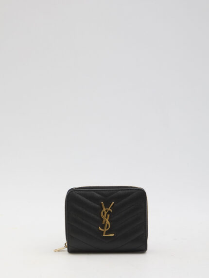 Saint Laurent Cassandre matelassé compact wallet