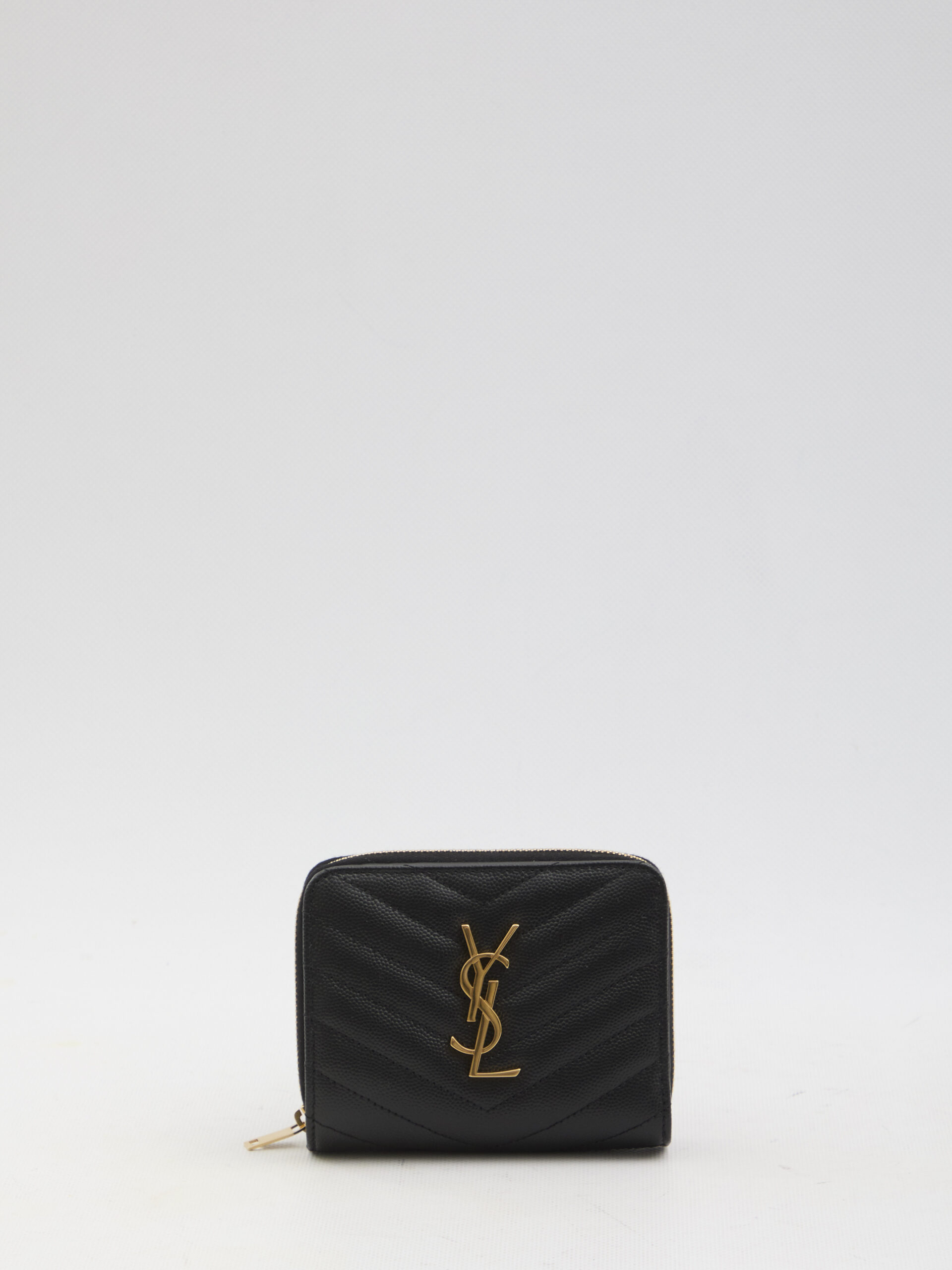 Saint Laurent Cassandre matelassé compact wallet