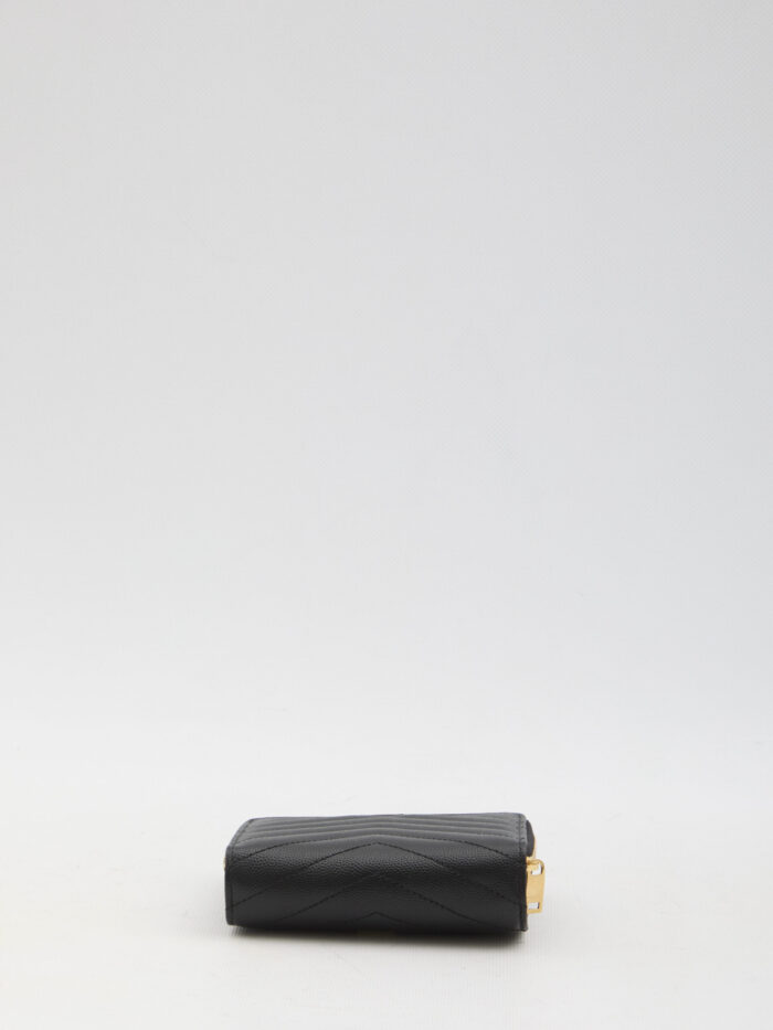 Saint Laurent Cassandre matelassé compact wallet