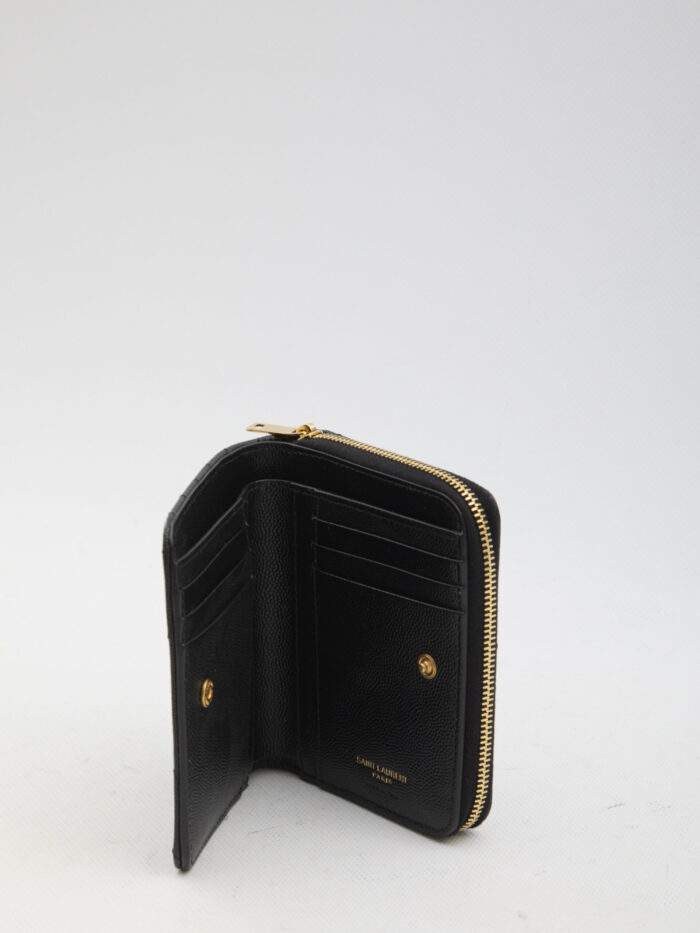 Saint Laurent Cassandre matelassé compact wallet