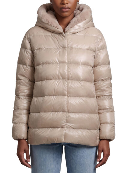 Herno Ultralight down jacket with faux fur