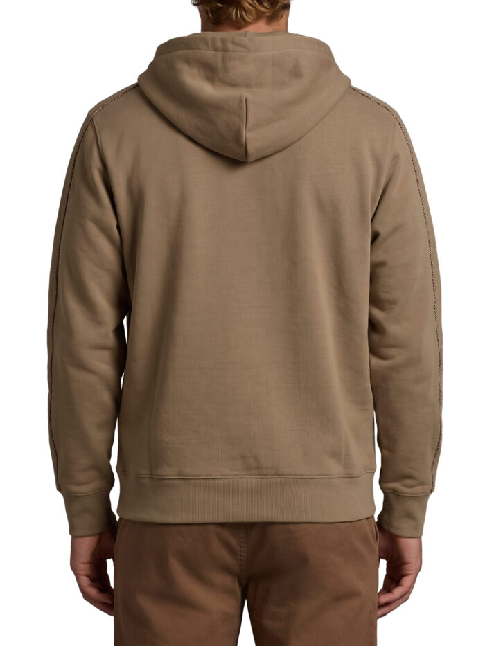 Burberry Finch brown cotton zipped hoodie
