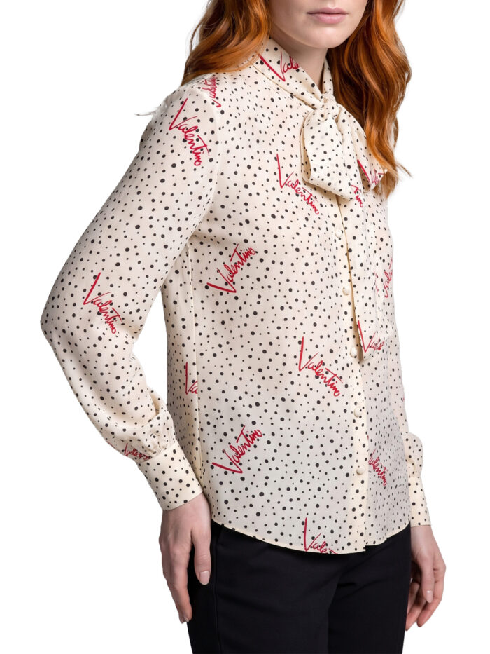Valentino Garavani Silk Pludsepois Bubble shirt