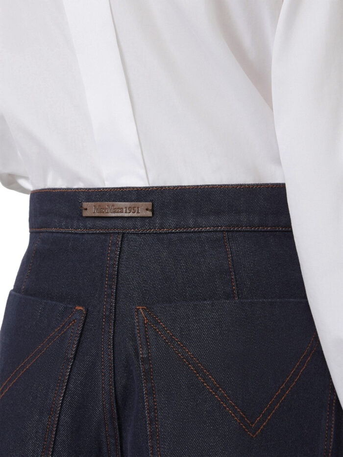 Max Mara Wide leg denim-effect Quatto trousers