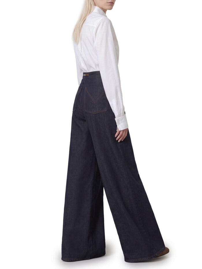 Max Mara Wide leg denim-effect Quatto trousers