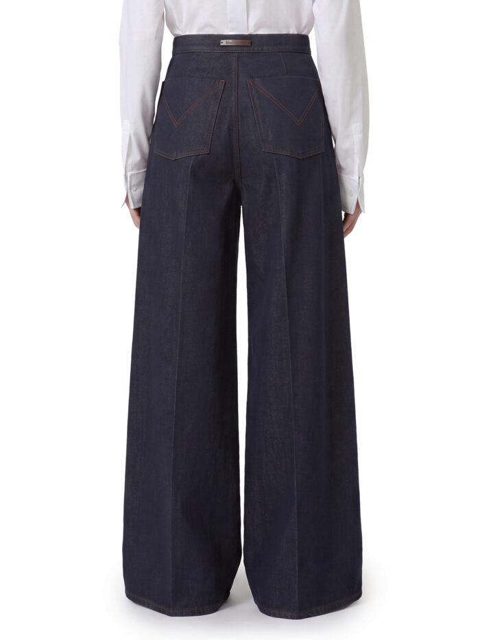 Max Mara Wide leg denim-effect Quatto trousers
