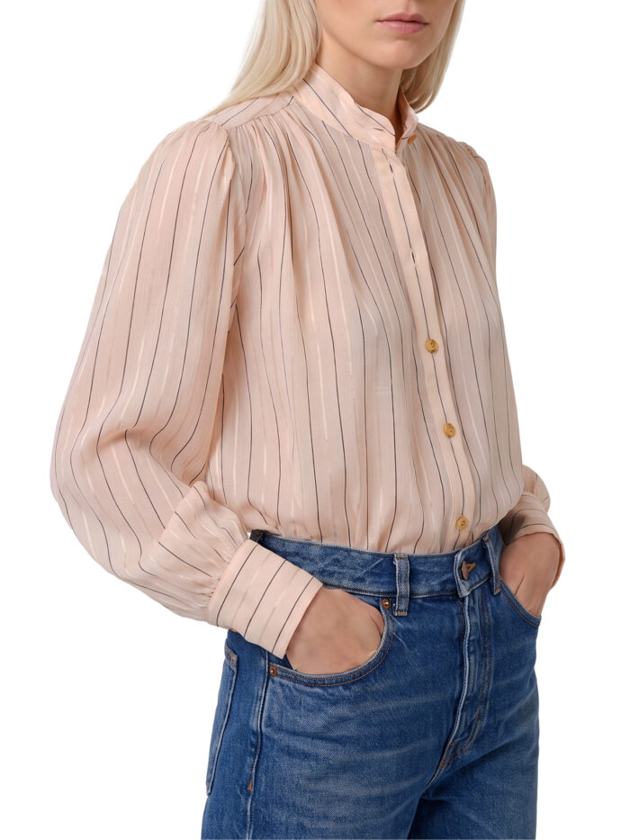 Chloe Gathered blouse in cotton and silk poplin