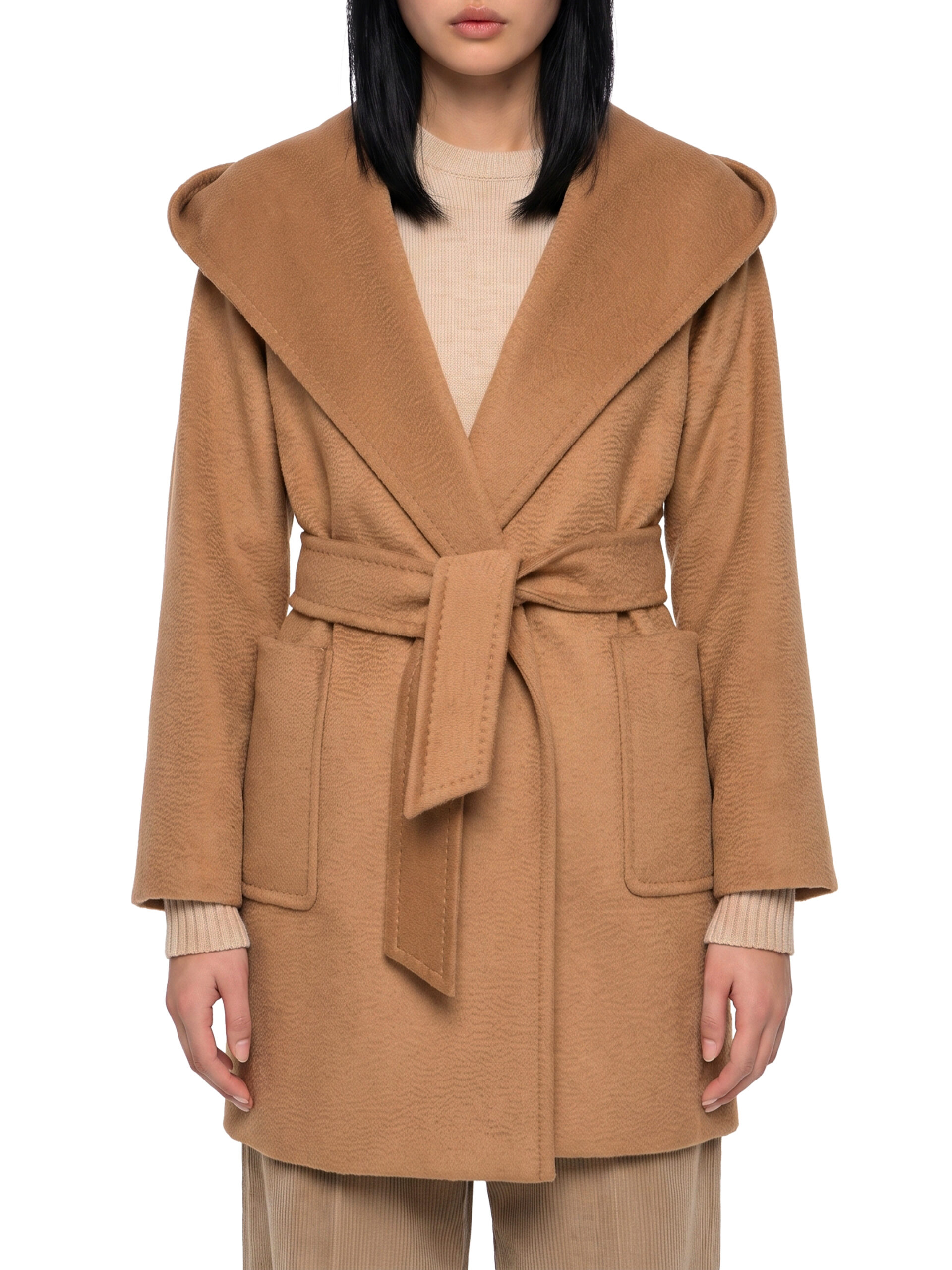 Max Mara Camel Rialto dressing gown coat