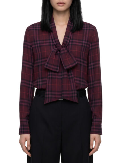Burberry Rhiannon Check shirt with scarf