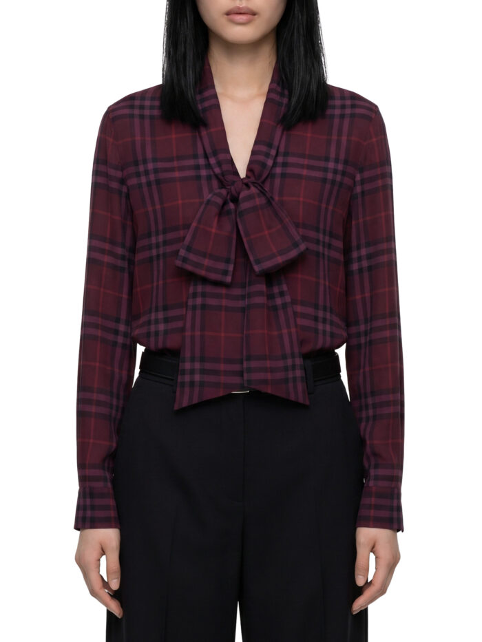 burberry rhiannon check shirt with scarf Burberry Rhiannon Check shirt with scarf