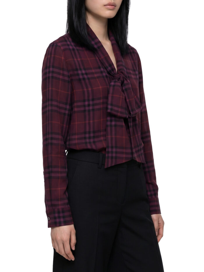 Burberry Rhiannon Check shirt with scarf