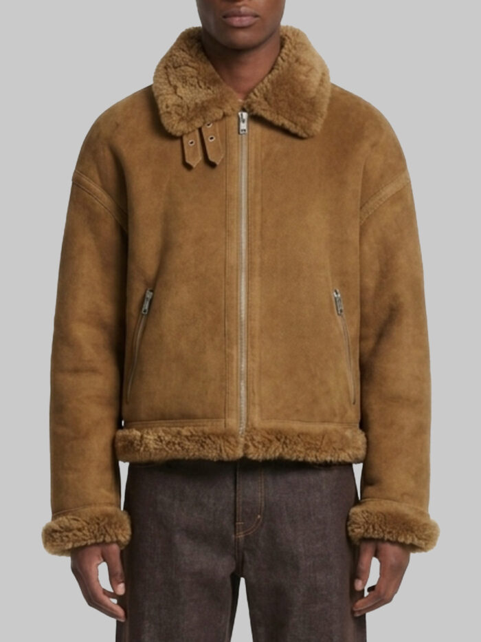 ami paris sheepskin shearling aviator jacket Ami Paris Sheepskin shearling aviator jacket