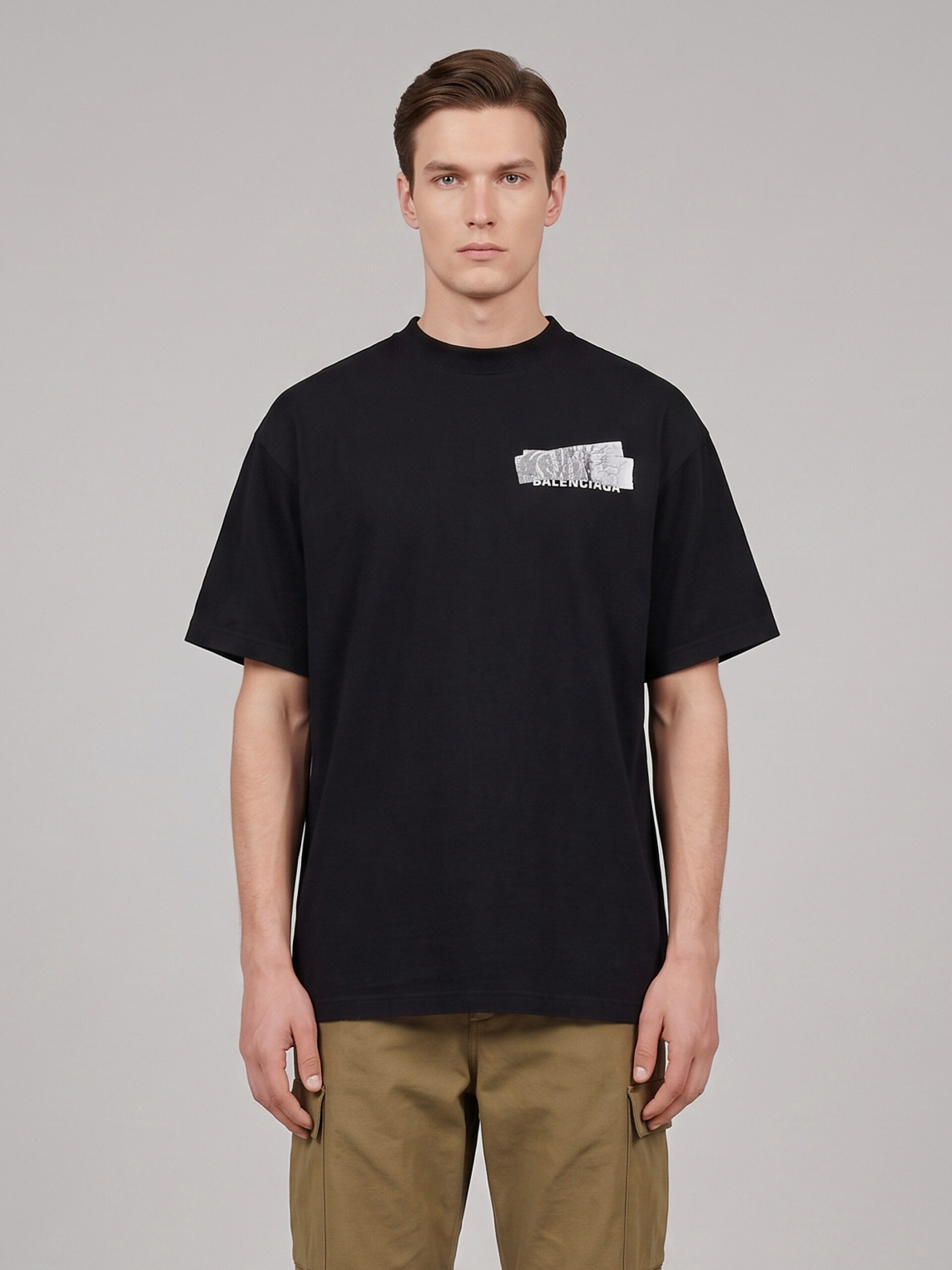 Balenciaga Balenciaga Silver Tape T-shirt