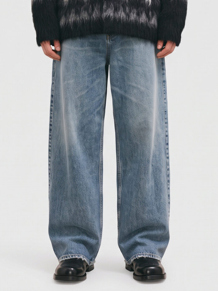 balenciaga dark blue baggy jeans Balenciaga Dark blue baggy jeans