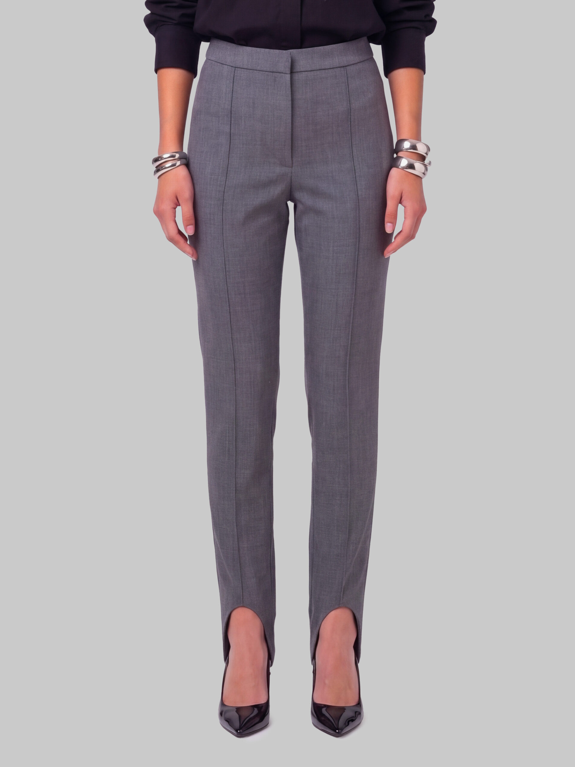 The Frankie Shop Svea grey melange stirrup pants