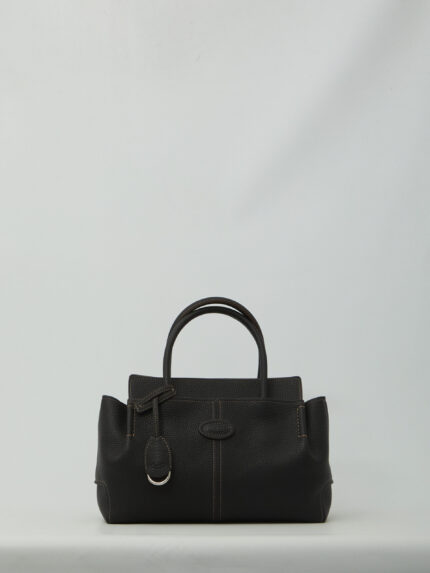Tod's Small hammered leather shopping bag