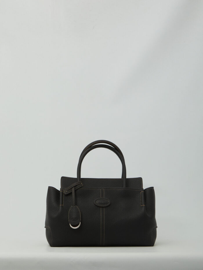 Tod's Small hammered leather shopping bag