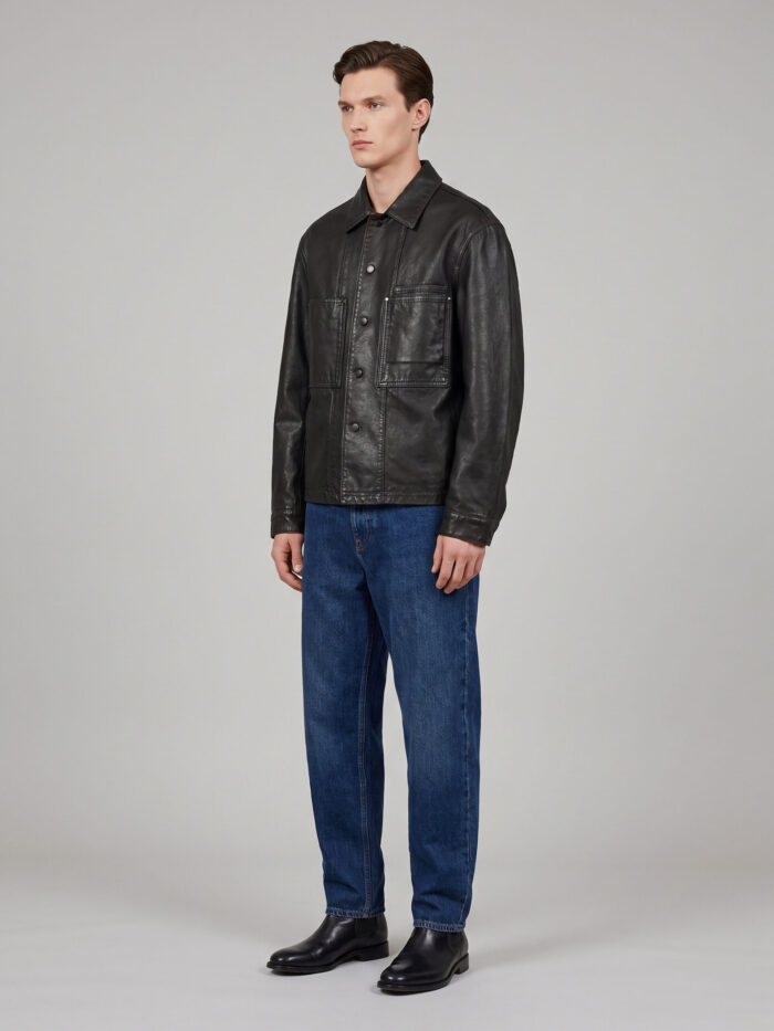 Lemaire Coated denim work shirt