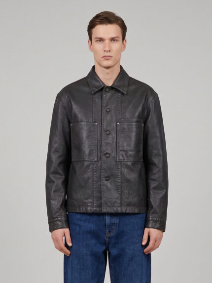 Lemaire Coated denim work shirt