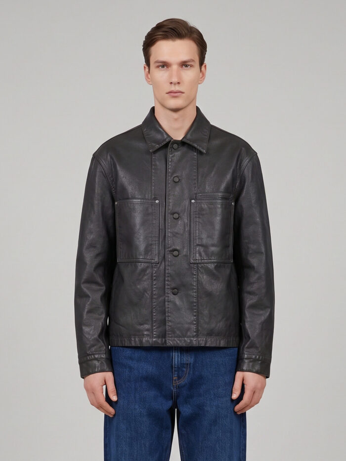 lemaire coated denim work shirt Lemaire Coated denim work shirt