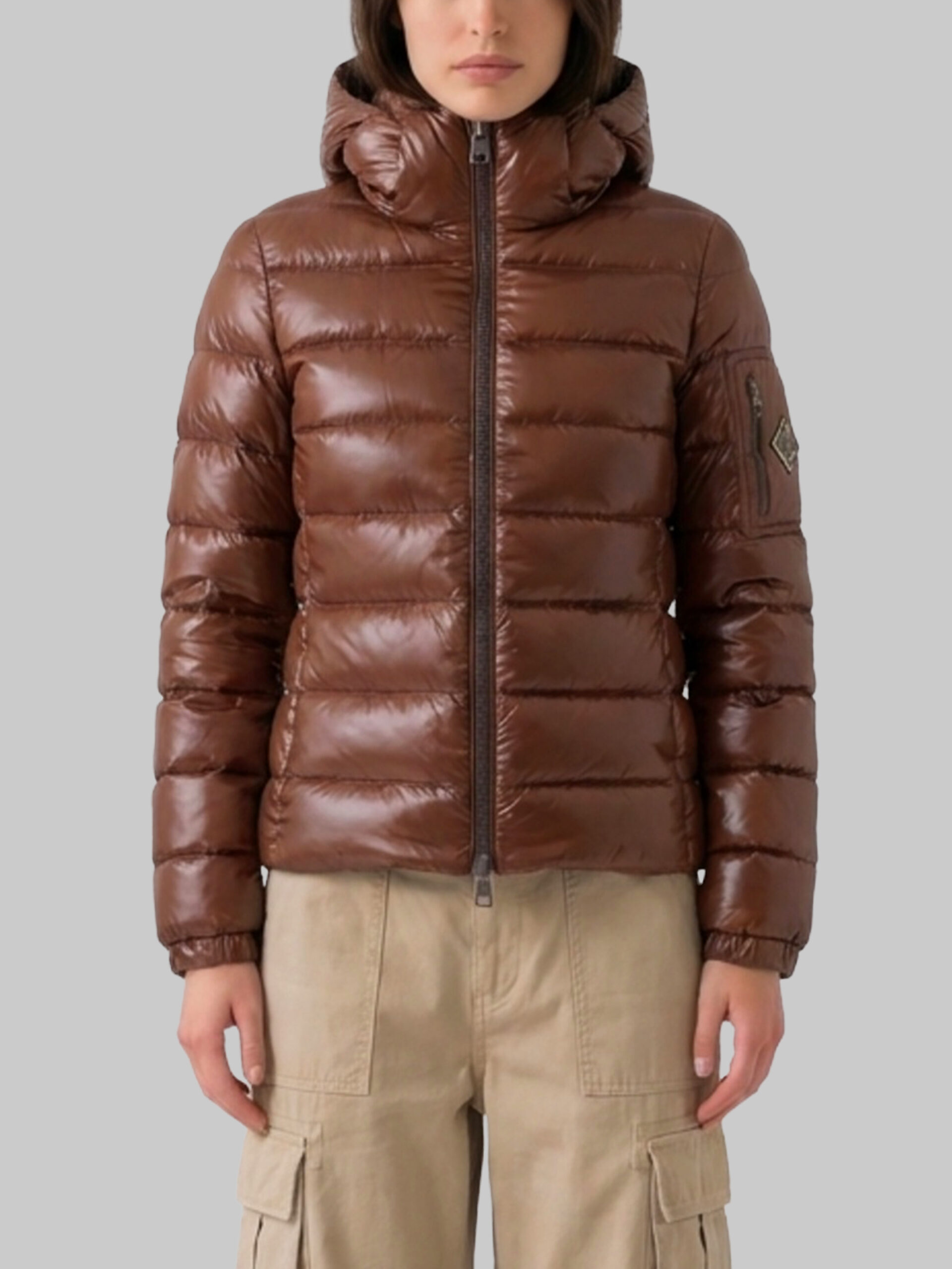 Herno Brown short down jacket