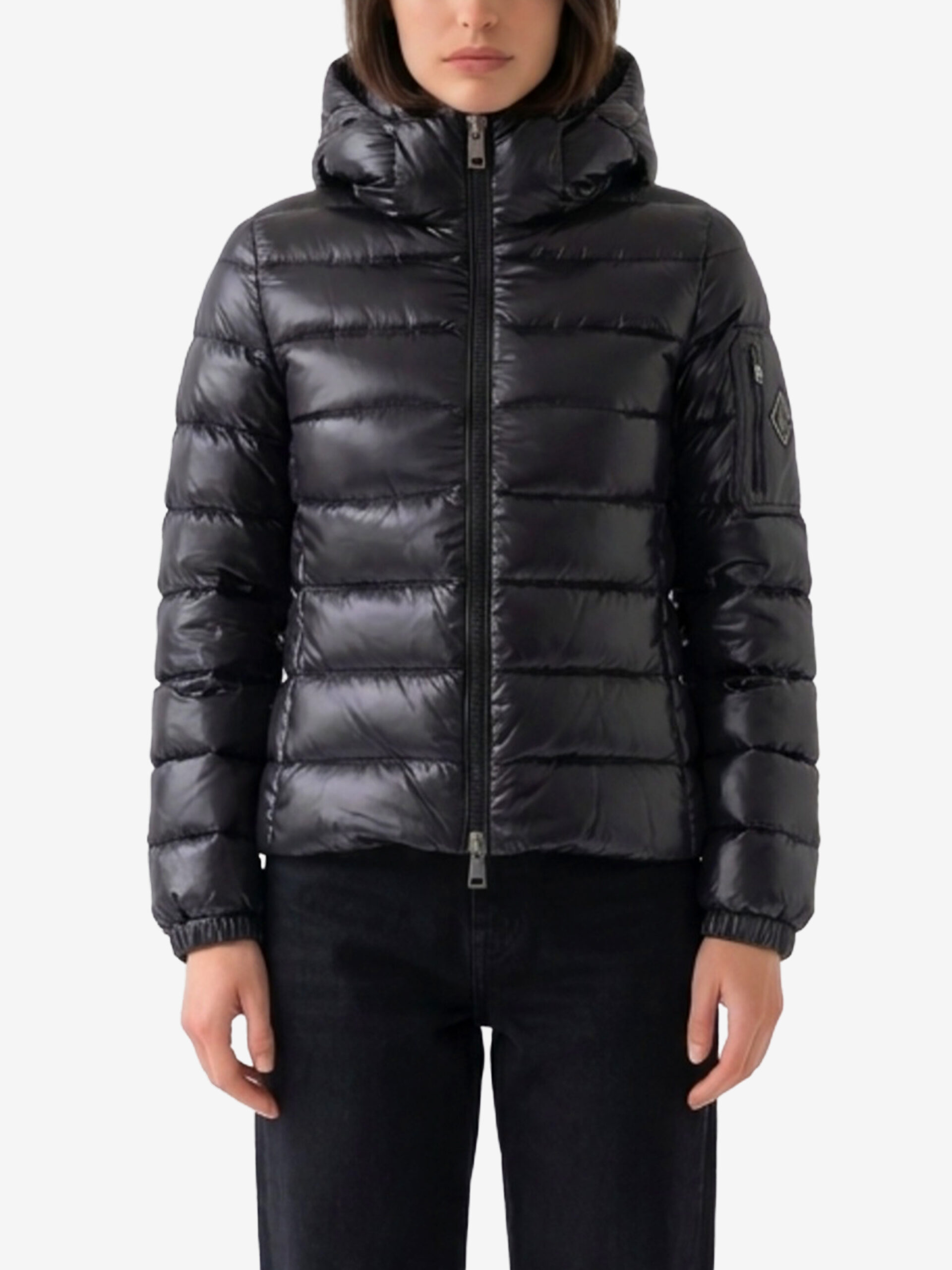 Herno Black short down jacket