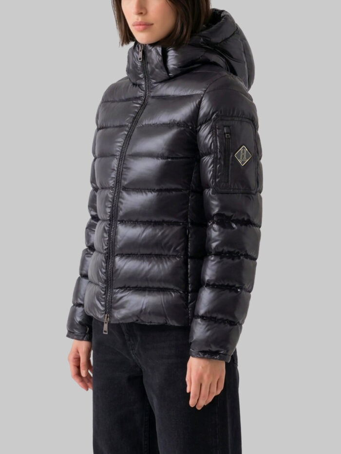 Herno Black short down jacket