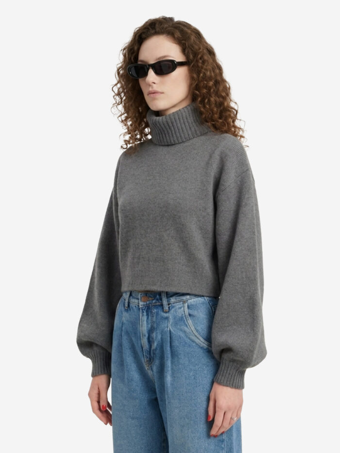 The Frankie Shop Elly grey turtleneck sweater