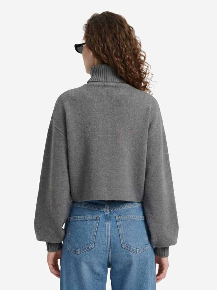The Frankie Shop Elly grey turtleneck sweater