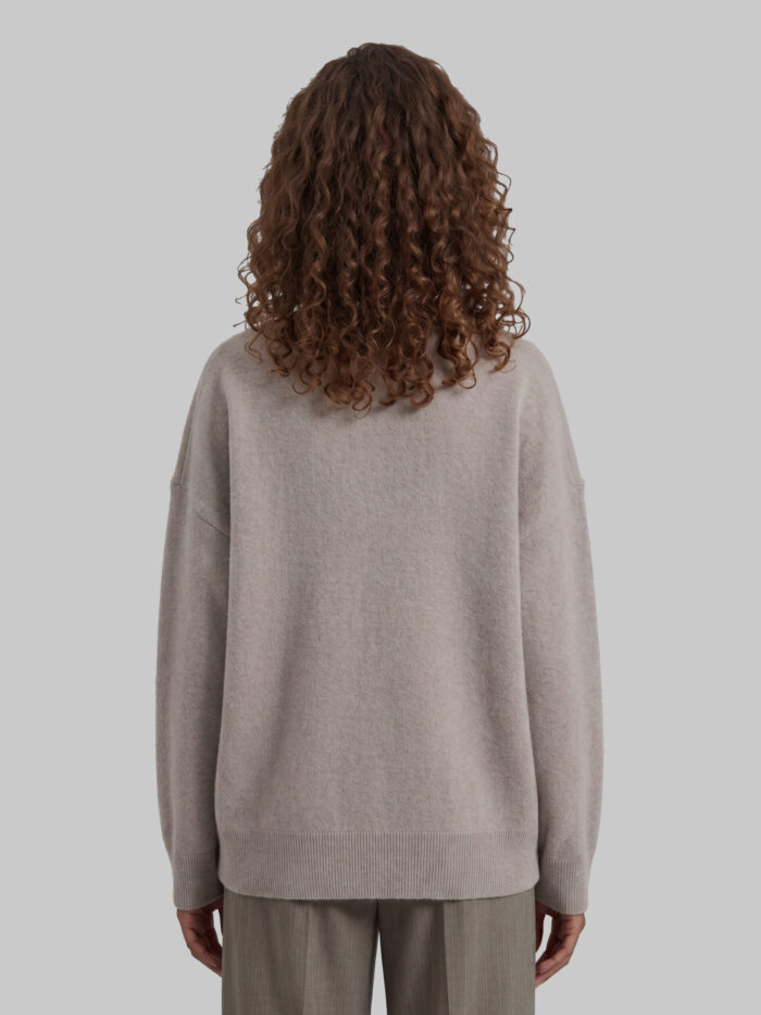 The Frankie Shop Hana taupe wool sweater