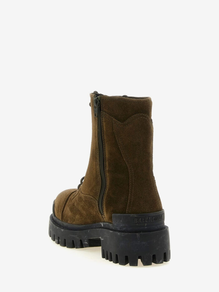 Balenciaga Olive Combat Strike boots