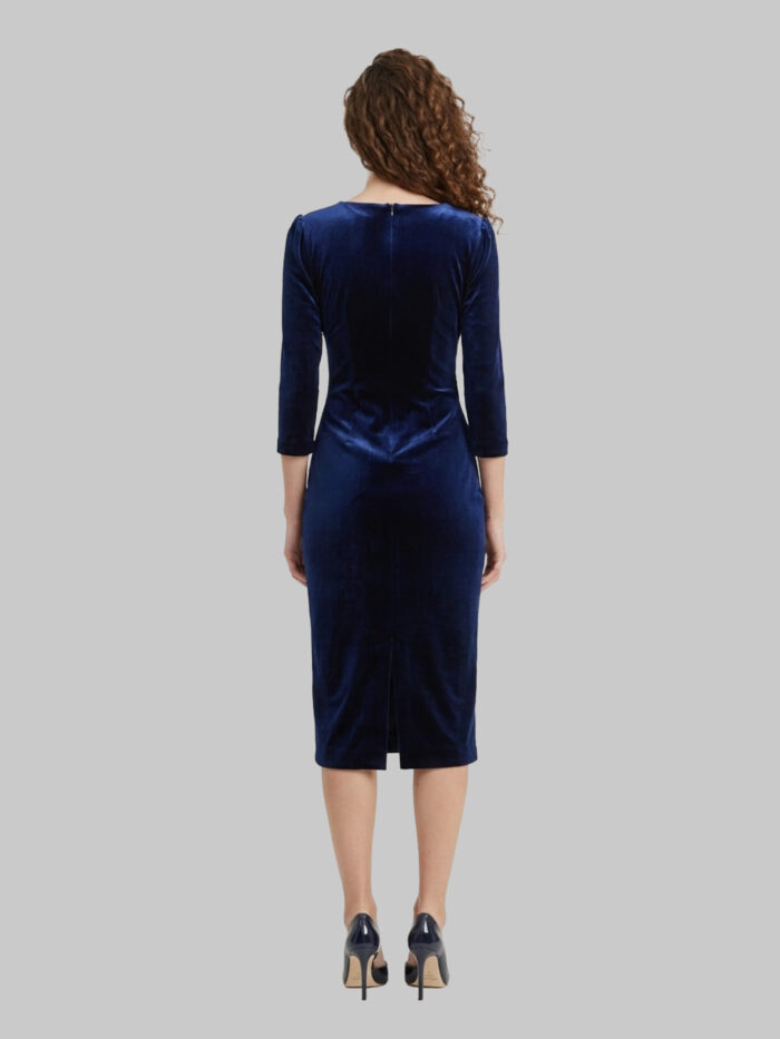 Sutton New York Blue velvet midi dress
