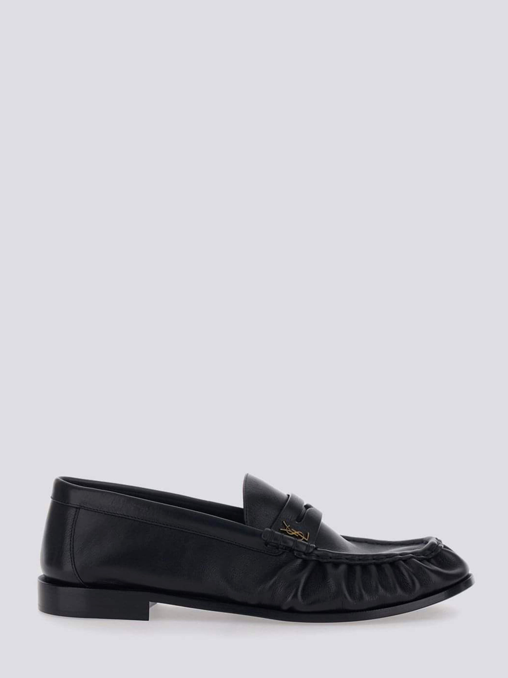 Saint Laurent Le Loafer moccasins in black matte leather