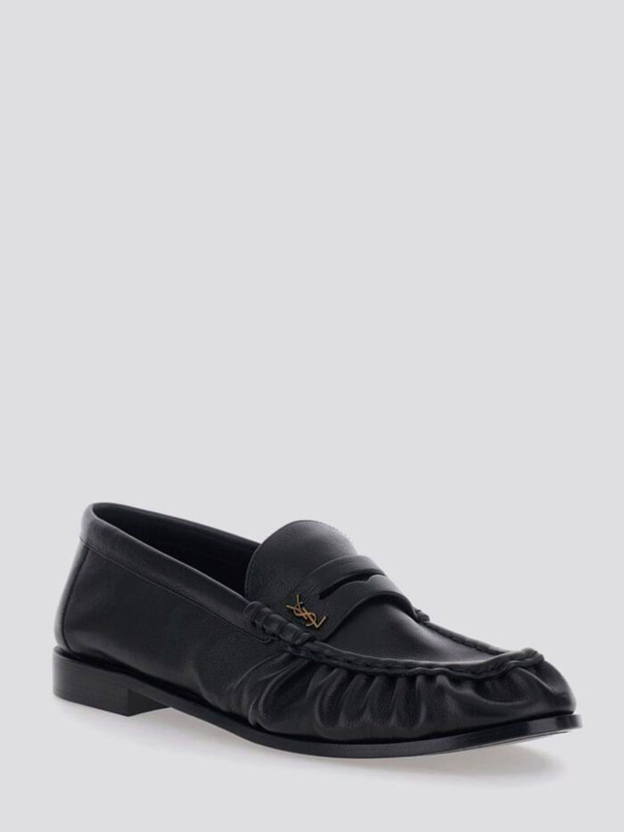 Saint Laurent Le Loafer moccasins in black matte leather