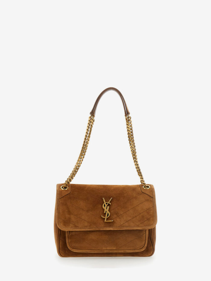Saint Laurent Medium Niki bag in Caramel Cognac suede