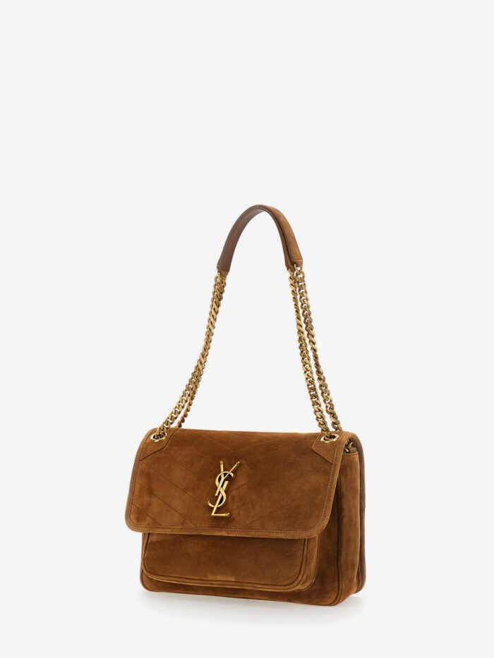 Saint Laurent Medium Niki bag in Caramel Cognac suede