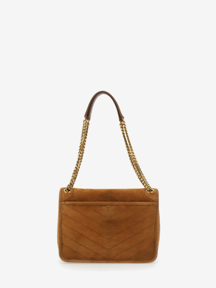 Saint Laurent Medium Niki bag in Caramel Cognac suede