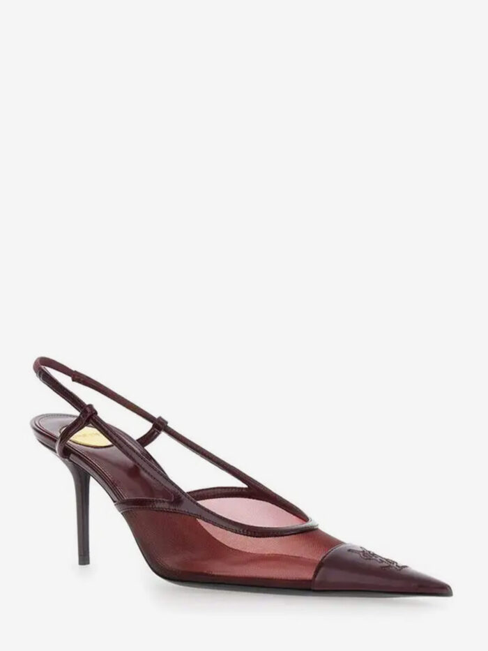 Saint Laurent Renée slingback pumps in mesh
