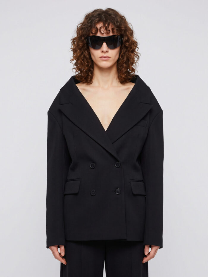 balenciaga black wool stola jacket Balenciaga Black wool Stola jacket