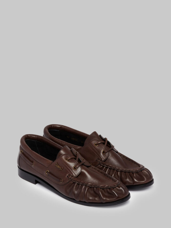 Saint Laurent Le Loafer Bateau moccasins in Paris brown